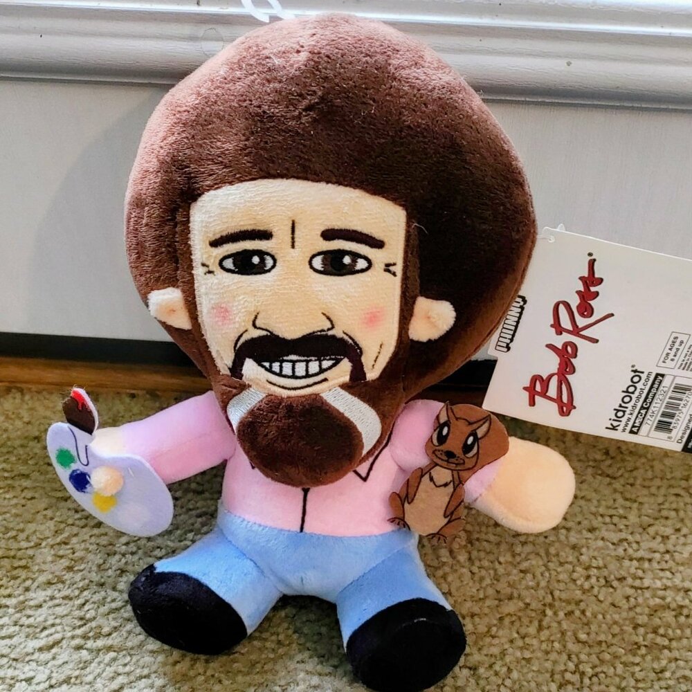 Bob Ross“8 Plush NWT Kidrobot with Squirrel Peapod